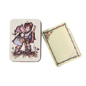 Vintage 70’s Hummel First Kiss Stationary Tin / Note Paper
